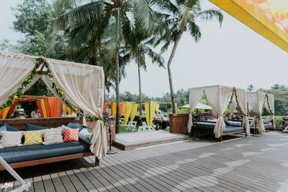 Lounge and Stage — Pool Party decor — Alila Diwa Goa
